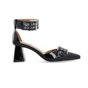 Svart Buckle D'Orsay Pump