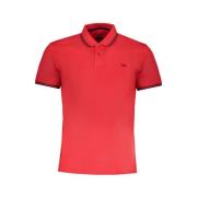 Rød Bomull Polo Skjorte Slim Fit