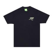 Svart Crew Neck Tee med Green Buddy Print