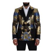 Blomster Brokade Dobbeltspent Blazer