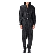 Svart V-hals Jumpsuit yttertøy