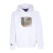 Hvit Blaster Hoodie Langarmet Sweatshirt