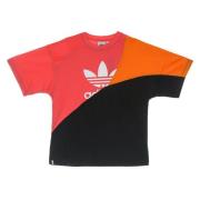 Colorblock Tee Herre T-skjorte Svart/Oransje