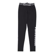 Logo Print Svart Leggings Kvinner