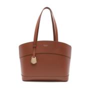 Brun Skinn Tote Bag