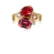 Scarlet Combo Swarovski Krystall Gull Ring