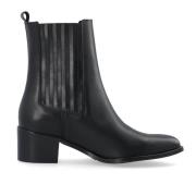 Sort Chelsea Boot Glatt Skinn