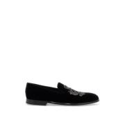 Broderte Fløyel Loafers