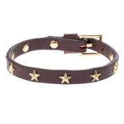 Skinn Star Stud Armbånd Maroon