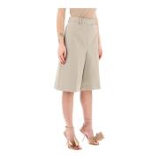 Bomull Gabardine Bermuda Shorts