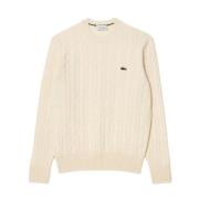 Beige tekstil jersey for menn