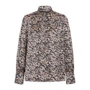 Blomsterbluse Sand Svart