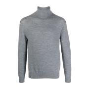 Grå Ull Turtleneck Gensere