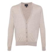 Elegant Beige Ull Cardigan