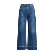 Blå wide-leg jeans