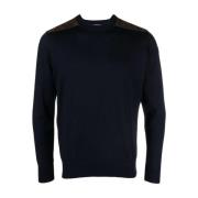 Blå Ull Crewneck Sweater