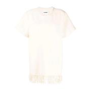 Elegant Beige Short Sleeve T-Shirt