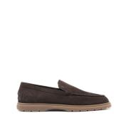 Brun Semsket Slip-On Flate Sko