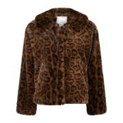 Leopard Faux Fur Jakke