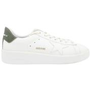 Purestar Skinn Canvas Sneakers Hvit Grønn