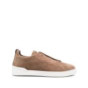 Brun Semsket Lo-Top Slip-On Joggesko