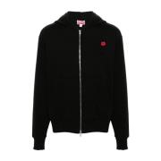 Svart Boke Flower Glidelås Sweatshirt