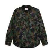 Camouflage Ribbed Jacket i Grønn