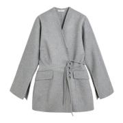 Grå Melange Wrap Blazer