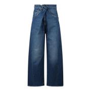 Medium Wash Ines Fold Over Denim