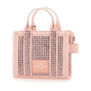 Krystall Lerret Crossbody Tote Bag Rosa