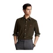 Grønn Polo Ralph Lauren Custom Fit Long Sleeve Sport Shirt Skjorte