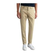 Beige Chino Tencel Bomull Stretch Bukse