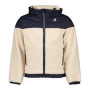 Sherpa Nylon Jakke Grønn Beige