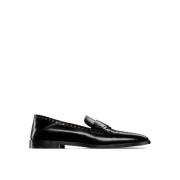 Sorte Skinnloafers Elegante Stilige Sko