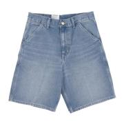 Lys Blå Denim Shorts Avslappet Passform