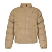 Beige Corduroy Quilted Jacket