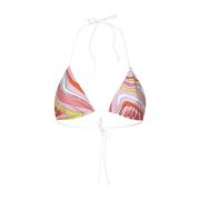 Trekantet Nylon Bikini Topp i Rosa/Oransje