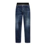 Jeans laget av kombinerte materialer