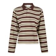 Stripete Polobluse - Brun