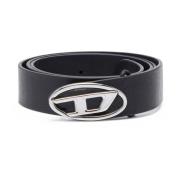 Reversibelt belte i skinn med Oval D-logo