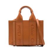 Brun Skinn Tote Bag