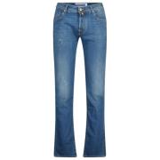 Slim Fit Blå Denim Jeans