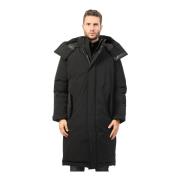 Svart Vanntett Parka med Oversize Passform