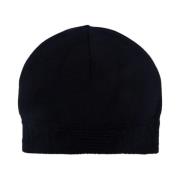 Marineblå Ull Logo Beanie