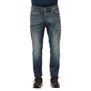 Mørk denim gulrot jeans