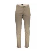 Beige Bomull Jeans Bukse