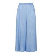 Denim Culottes med Usynlig Glidelås