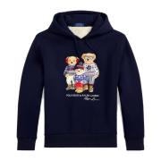 Polo Bear Family Fleece Hoodie RL Navy -S