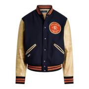 Vintage Varsity Inspirert Lærulljakke