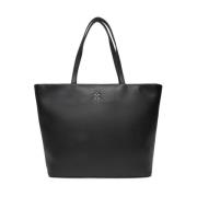 Faux Skinn Tote Bag - Svart